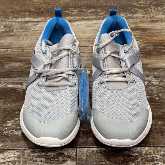 FootJoy Flex Women's Golf Shoes Gray Blue Spikeless FJ Sneakers Size 9.5‎ NEW - Picture 2 of 11